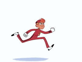 Gif animé Spirou tombe